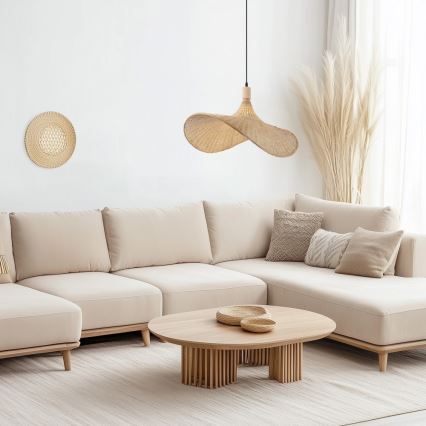 Immax 08289L - Chandelier on a string SOMBRERO 1xE27/40W/230V d. 70 cm rattan