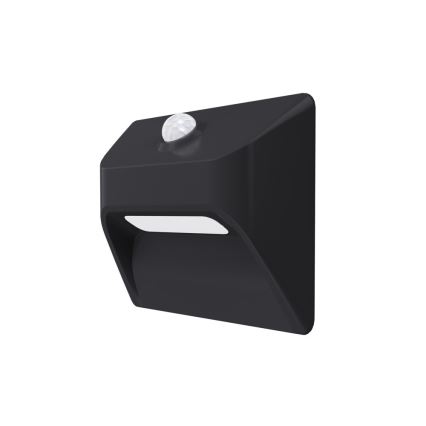 LED Rechargeable Staircase Light with Motion and Dusk Sensor STEP LIGHT LED/0,3W/3,7V 2200 mAh IP53 Black