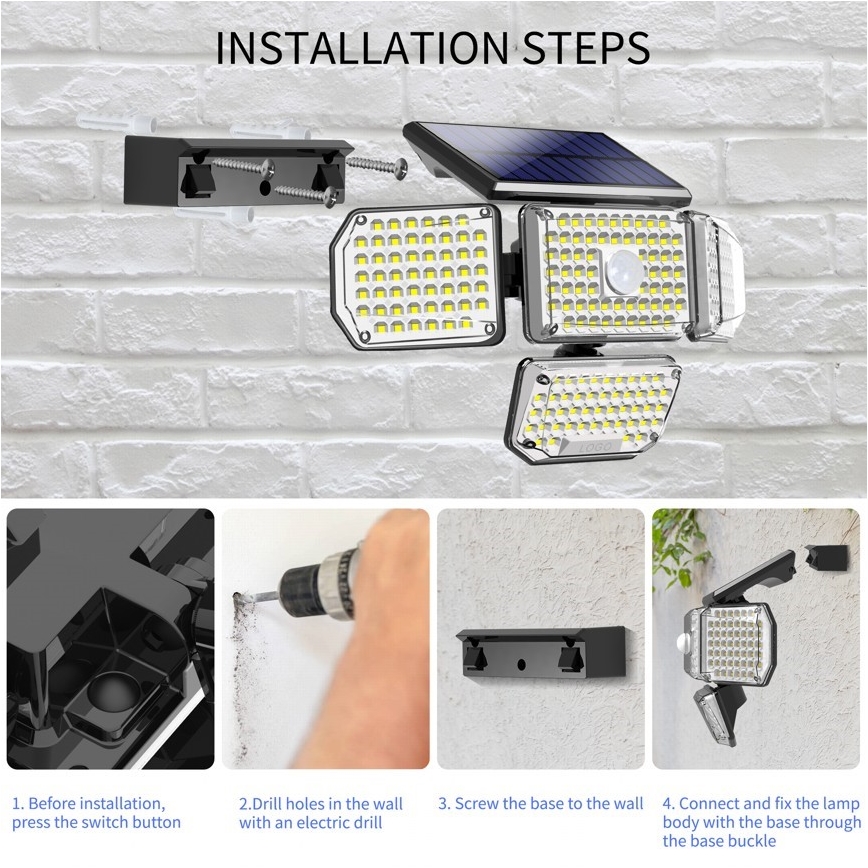 LED Solar wall light with a sensor LED/5W/5,5V IP65