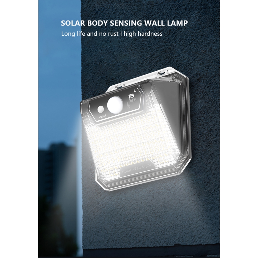 LED Solar wall light with a sensor LED/3W/5,5V IP65