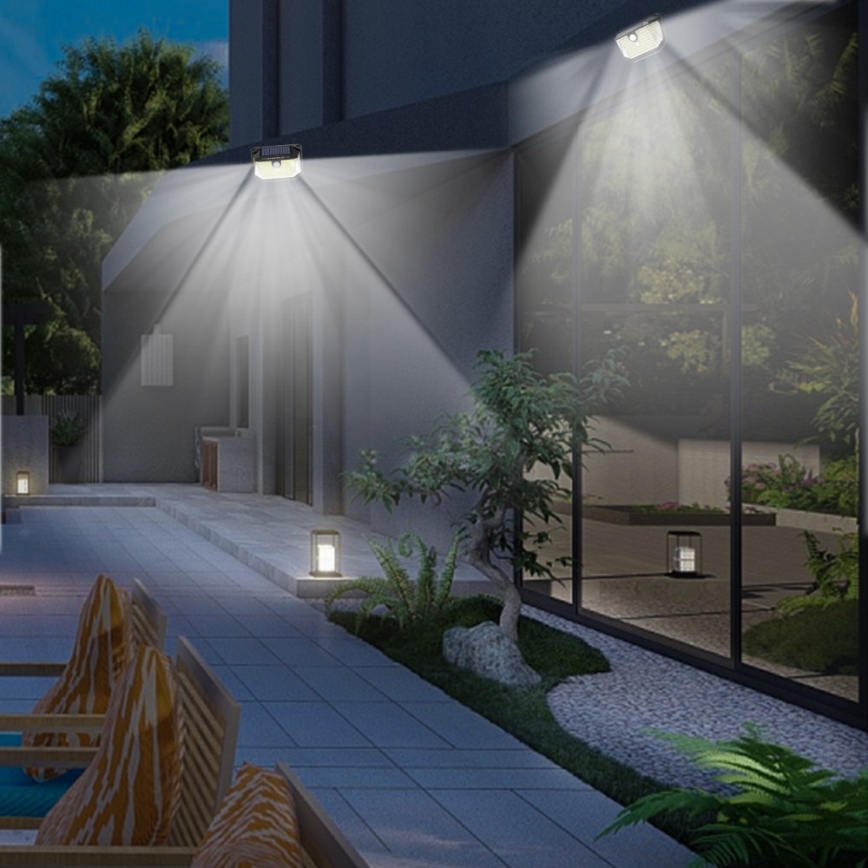 LED Solar wall light with a sensor LED/4W/5,5V IP65