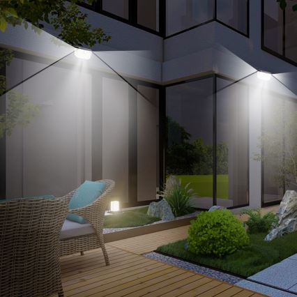 LED Solar wall light with a sensor LED/4W/5,5V IP65