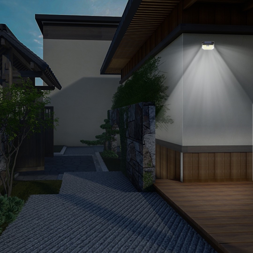 LED Solar wall light with a sensor LED/4W/5,5V IP65