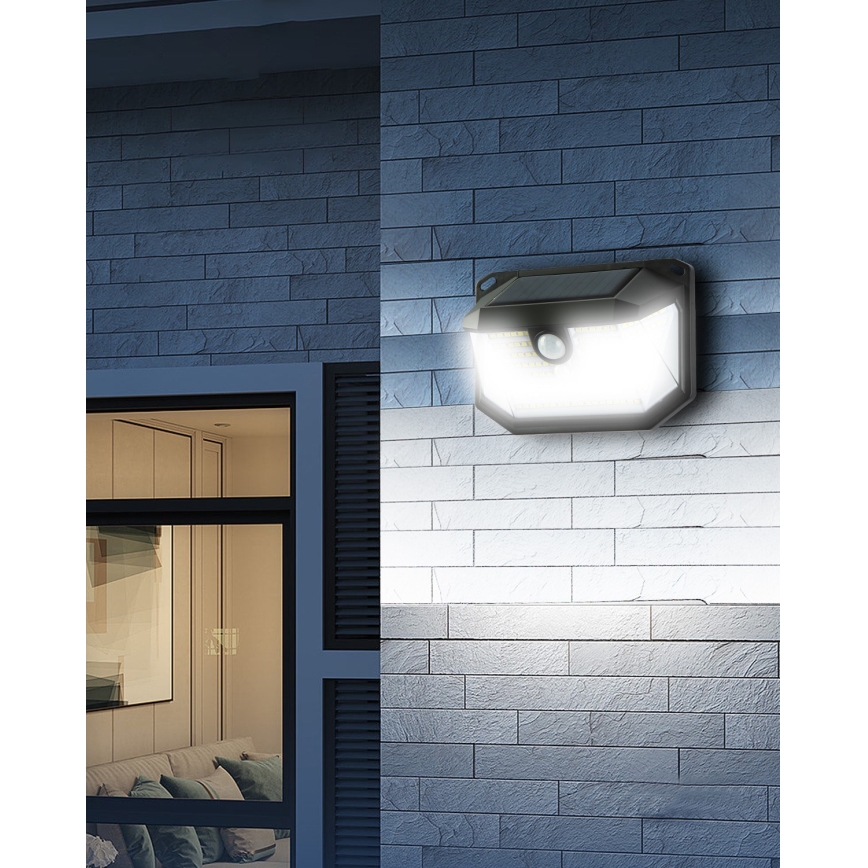 LED Solar wall light with a sensor LED/4W/5,5V IP65