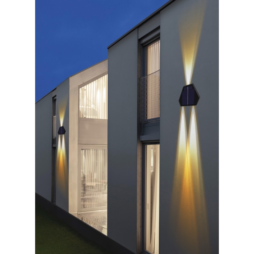 LED Solar wall light with a sensor LED/2W/5V IP54