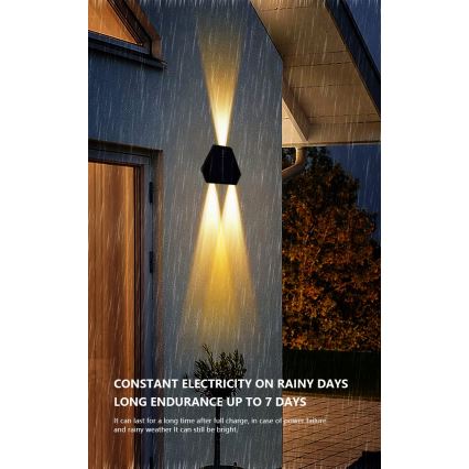 LED Solar wall light with a sensor LED/2W/5V IP54