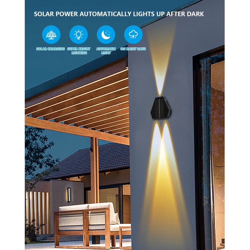 LED Solar wall light with a sensor LED/2W/5V IP54