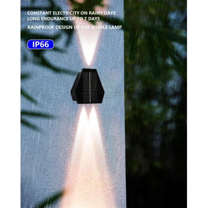 LED Solar wall light with a sensor LED/2W/5V IP54