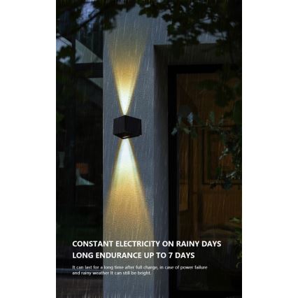 LED Solar wall light with a sensor LED/2W/5V IP54