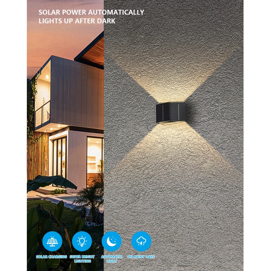 LED Solar wall light with a sensor LED/2W/5V IP54