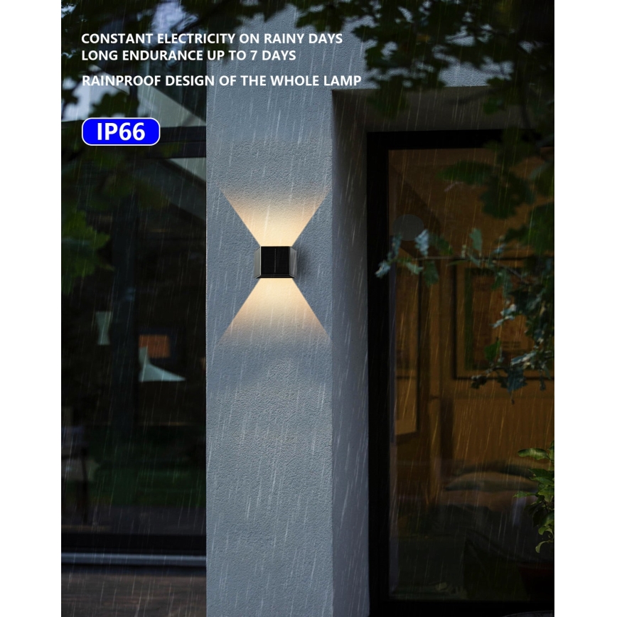 LED Solar wall light with a sensor LED/2W/5V IP54