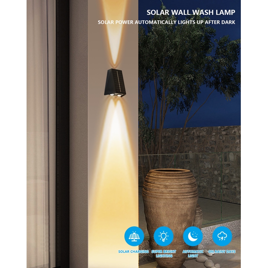 LED Solar wall light with a sensor LED/2W/5V IP54