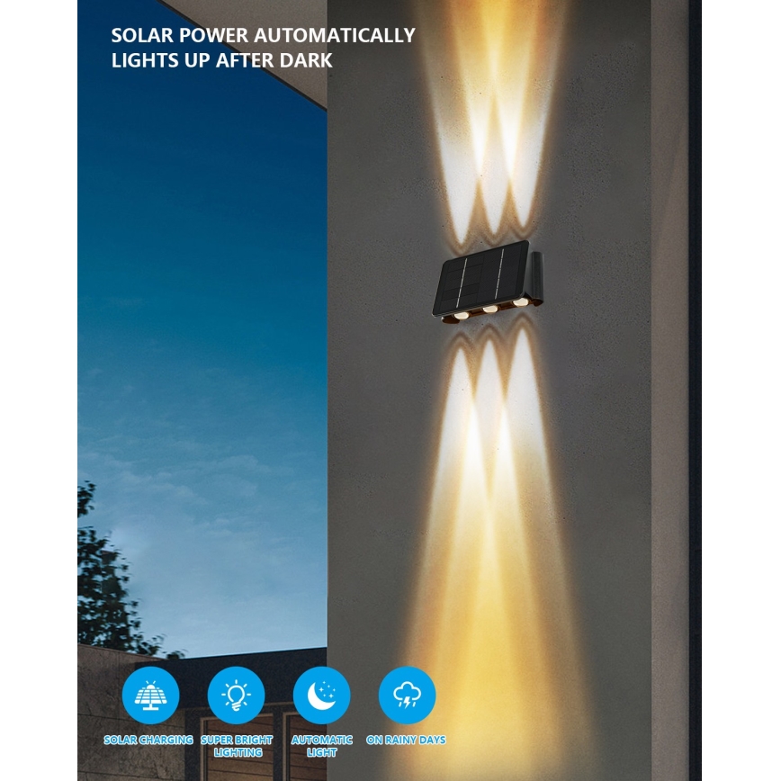 LED Solar wall light with a sensor LED/2W/5V IP54