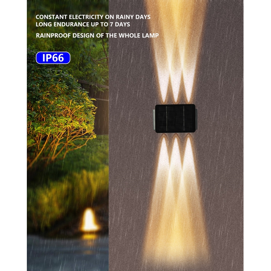 LED Solar wall light with a sensor LED/2W/5V IP54