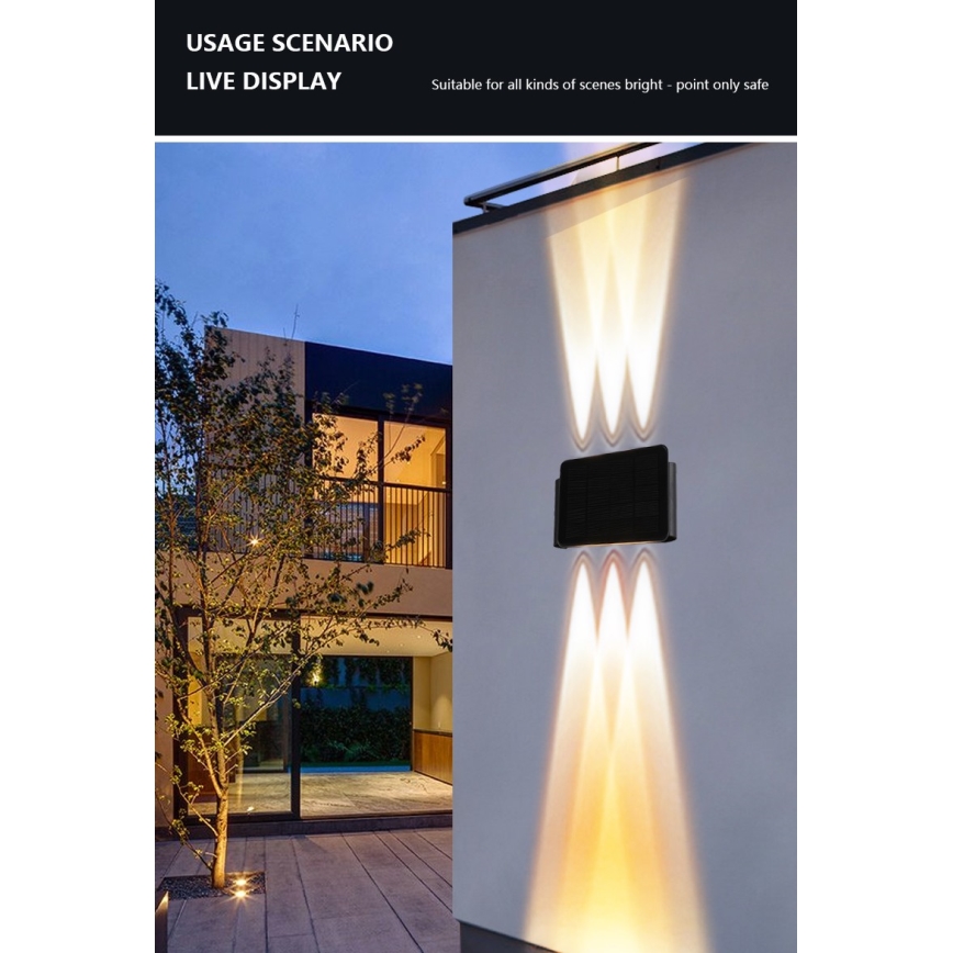 LED Solar wall light with a sensor LED/2W/5V IP54