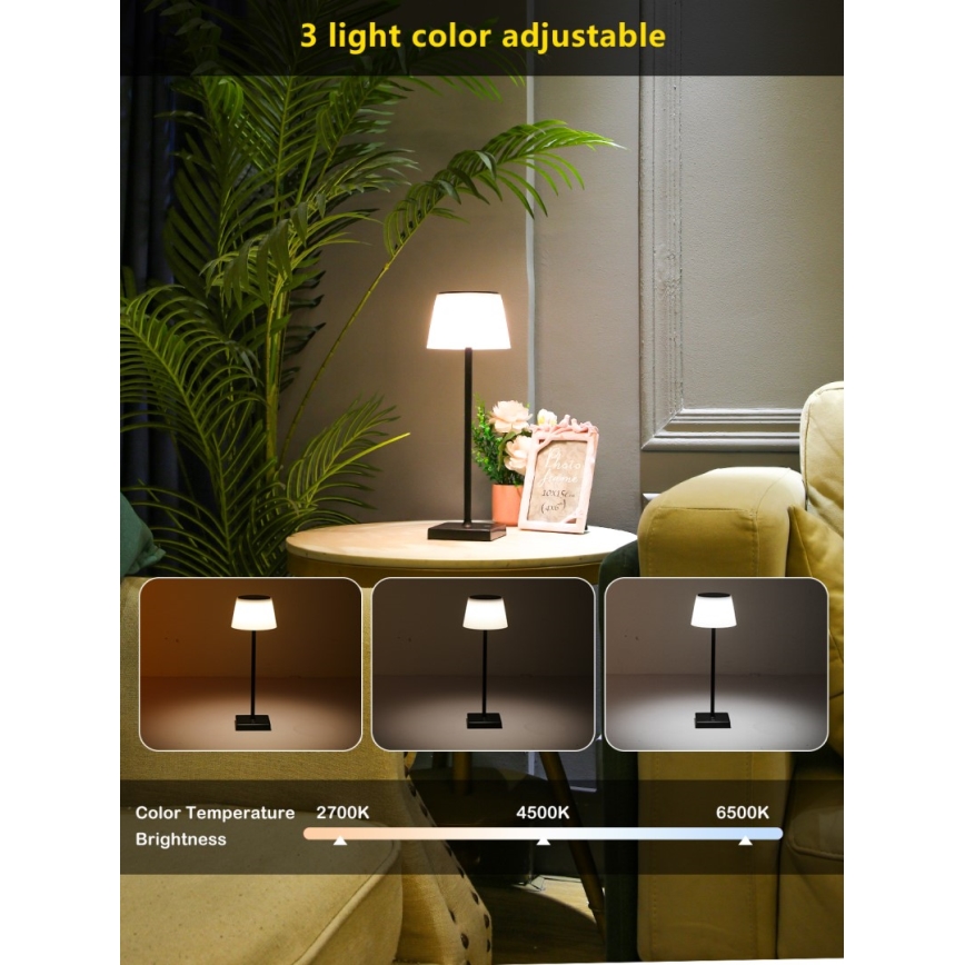 LED Dimmable outdoor solar lamp with sensor LED/4W/5V IP44 3600 mAh