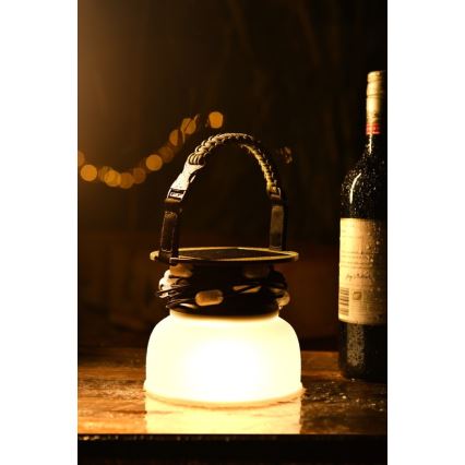 LED RGB Portable solar rechargeable lamp with a LED chain LED/10W/5V 3600 mAh IP65