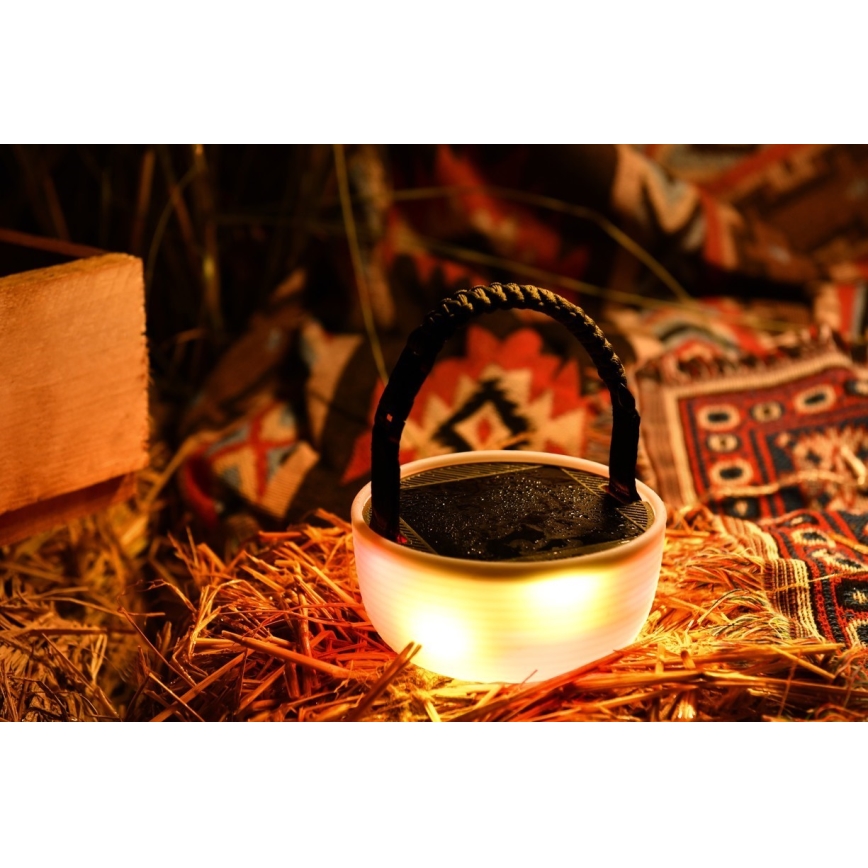 LED RGB Portable solar rechargeable lamp with a LED chain LED/10W/5V 3600 mAh IP65