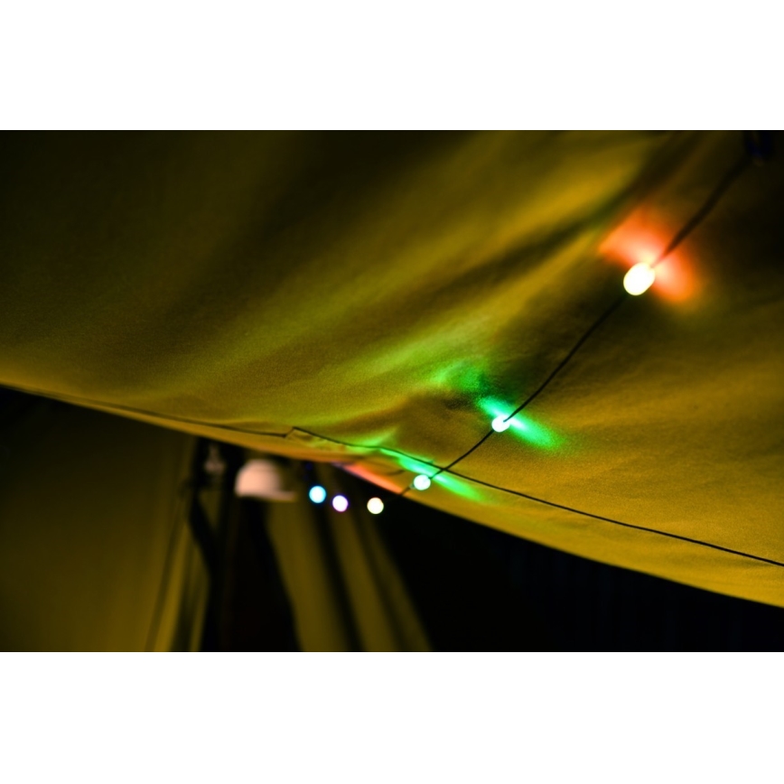 LED RGB Portable solar rechargeable lamp with a LED chain LED/10W/5V 3600 mAh IP65