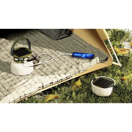 LED RGB Portable solar rechargeable lamp with a LED chain LED/10W/5V 3600 mAh IP65