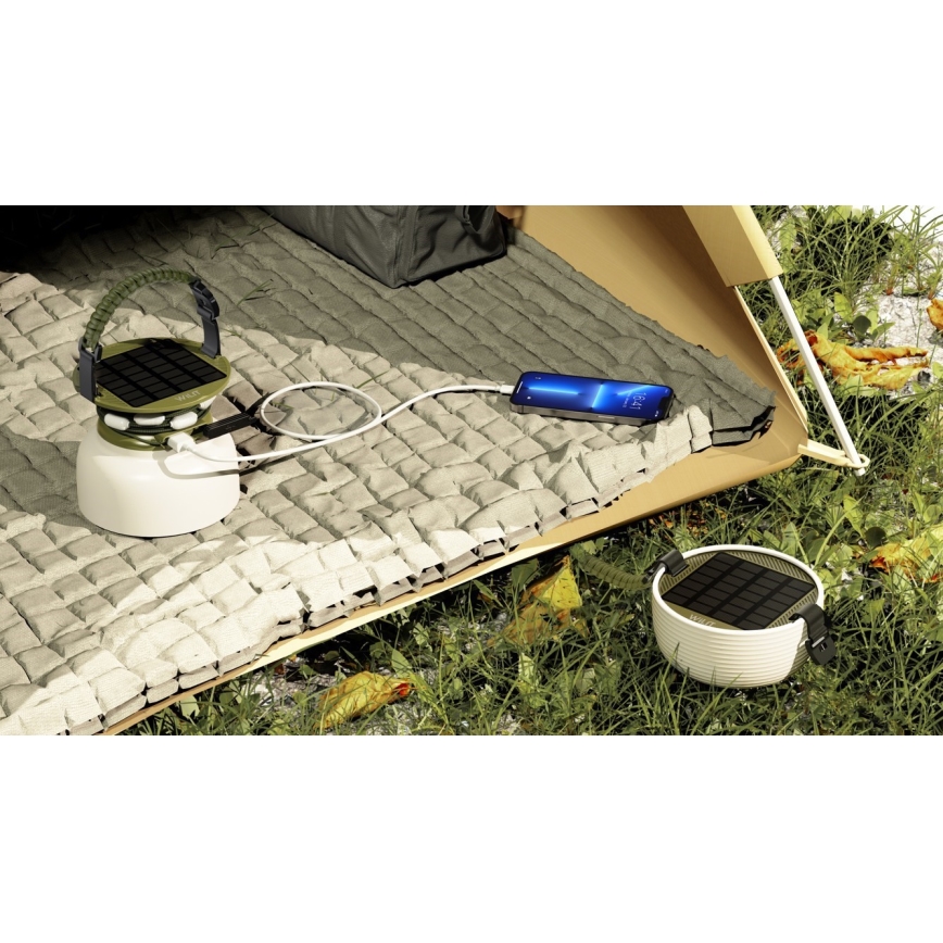 LED RGB Portable solar rechargeable lamp with a LED chain LED/10W/5V 3600 mAh IP65