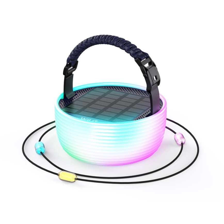 LED RGB Portable solar rechargeable lamp with a LED chain LED/10W/5V 3600 mAh IP65