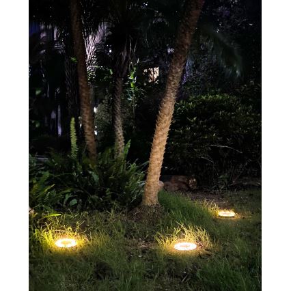 SET 4x LED Outdoor solar lighting with sensor LED/0,048W/2V IP68 600 mAh