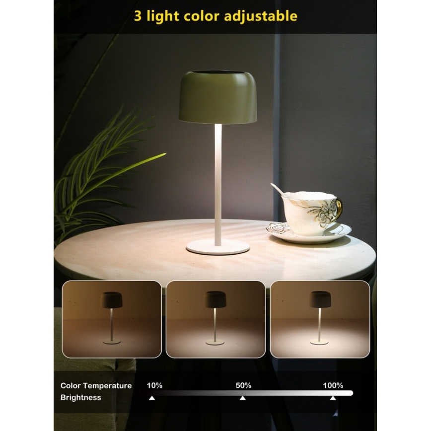 LED Dimmable outdoor solar lamp LED/4W/5V 3600mAh IP44