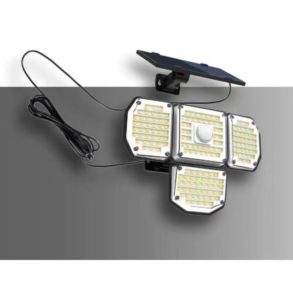 LED Solar wall light with sensor LED/5W/5,5V 3000K/6500K IP44 1200 mAh