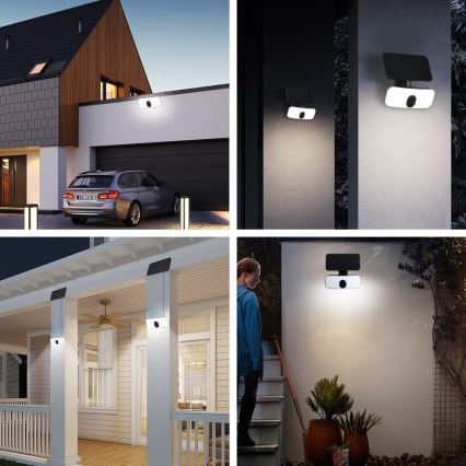 LED Solar wall light with sensor LED/13W/3,7V 4000K IP65