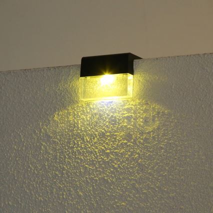 SET 2x LED RGB Solar wall light LED/1W/1,2V 3500K IP65
