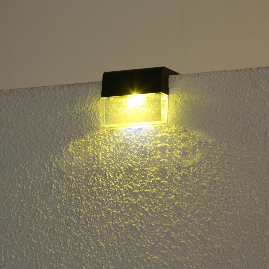 SET 2x LED RGB Solar wall light LED/1W/1,2V 3500K IP65