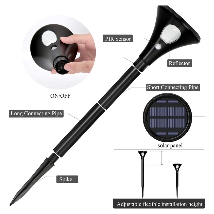 LED Solar lamp with sensor LED/1W/3,7V 6000K IP65