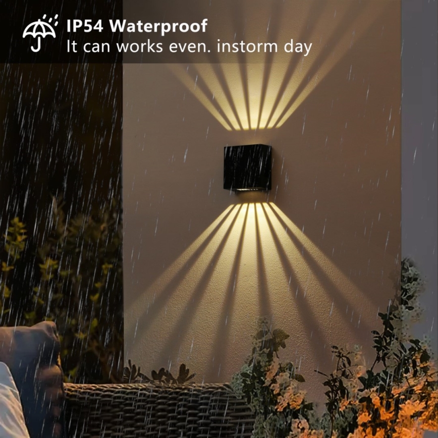 LED Solar wall light LED/2W/3,7V 4000K IP44