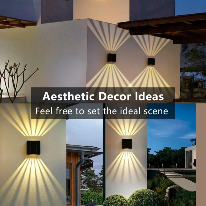 LED Solar wall light LED/2W/3,7V 4000K IP44