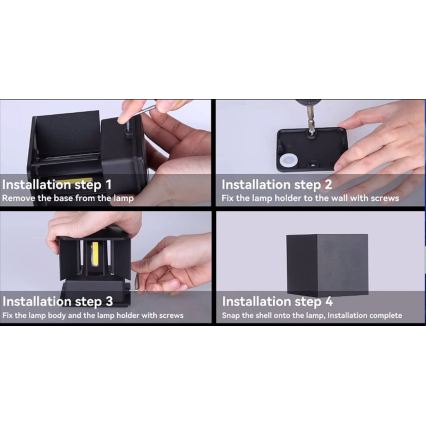 Immax 08510L - DICE LED Outdoor Wall Light LED/6W/230V 3000K IP65