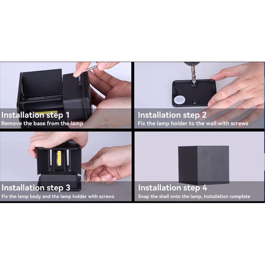 Immax 08510L - DICE LED Outdoor Wall Light LED/6W/230V 3000K IP65