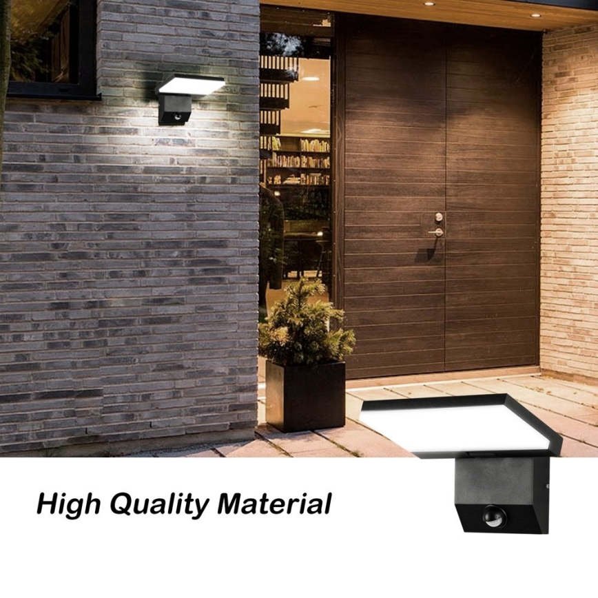 LED Outdoor Wall Light with Sensor MODERN LED/18W/230V IP65