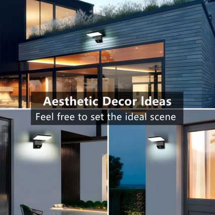 LED Outdoor Wall Light with Sensor MODERN LED/18W/230V IP65