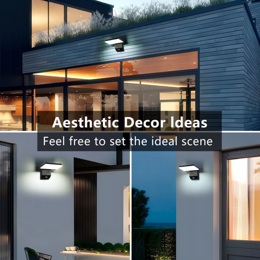 LED Outdoor Wall Light with Sensor MODERN LED/18W/230V IP65