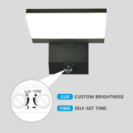 LED Outdoor Wall Light with Sensor MODERN LED/18W/230V IP65