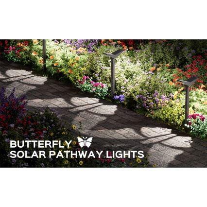 SUN BUTTERFLY LED Solar Lamp with Sensor, 1.5W/3.7V, 3000/6000K, IP65, 1500 mAh