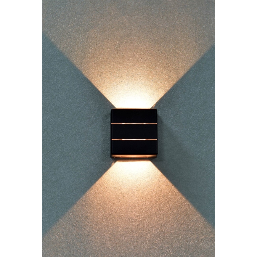 LED Outdoor Wall Light LUXLINE 6W/230V 3000K IP54 Black