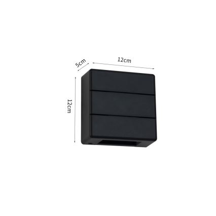LED Outdoor Wall Light LUXLINE 6W/230V 3000K IP54 Black