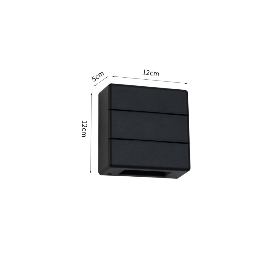 LED Outdoor Wall Light LUXLINE 6W/230V 3000K IP54 Black