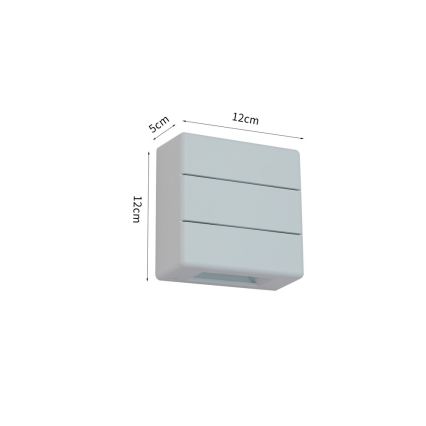 LED Outdoor Wall Light LUXLINE 6W/230V 3000K IP54 White