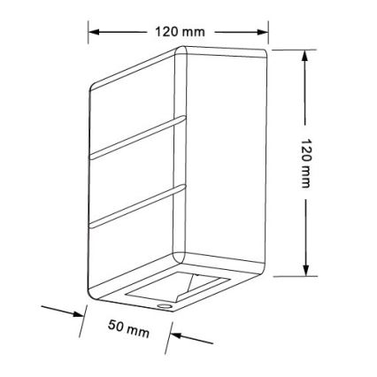 LED Outdoor Wall Light LUXLINE LED/6W/230V 3000K IP54 Oak