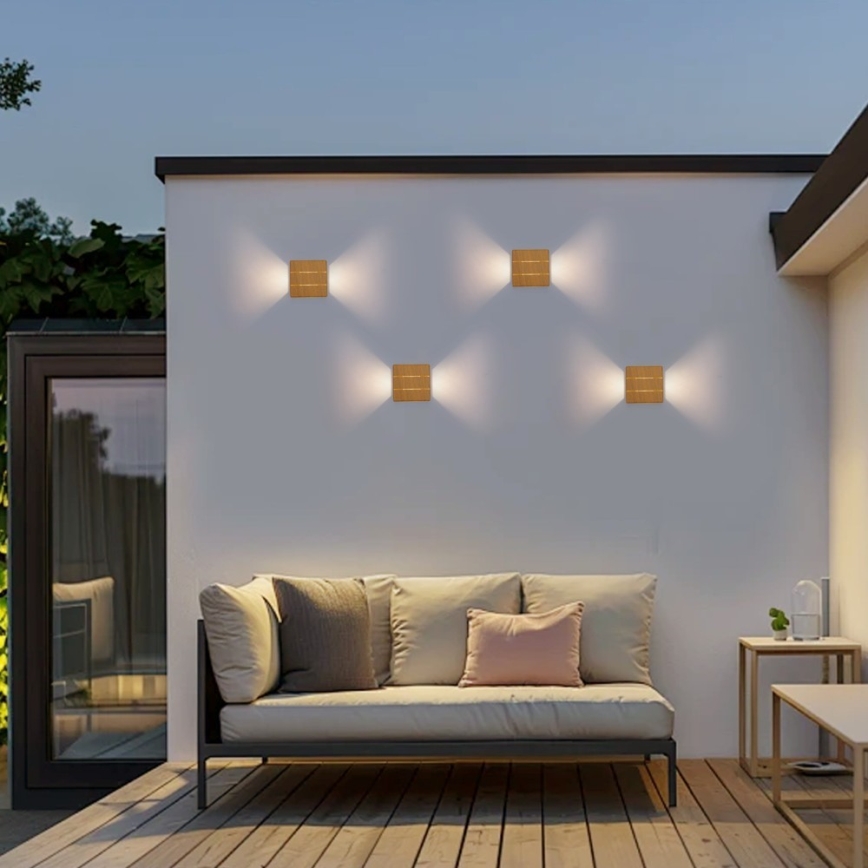 LED Outdoor Wall Light LUXLINE LED/6W/230V 3000K IP54 Oak
