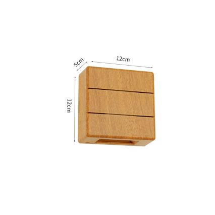 LED Outdoor Wall Light LUXLINE LED/6W/230V 3000K IP54 Oak