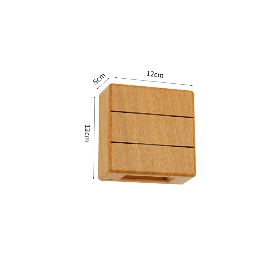 LED Outdoor Wall Light LUXLINE LED/6W/230V 3000K IP54 Oak